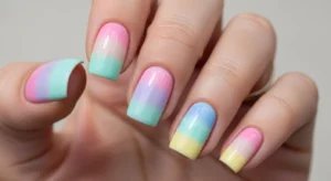 Pastel Skittle Nails