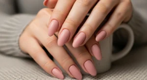 Clay Pink Nails 