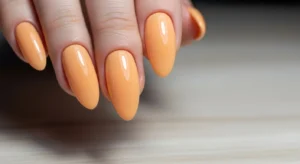 Bright Tangerine Orange Nails