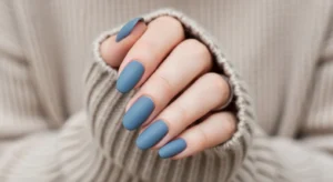 Dusty Blue Nails