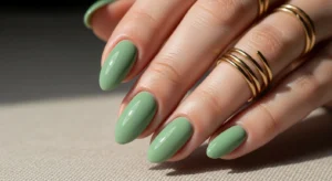Soft Sage Green Nails