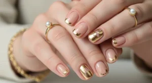 Gold Foil Nails