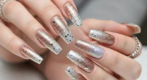 Gradient Glitter Nails