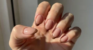 Nutty Brown French Tips