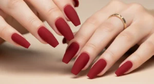 Matte Red Nails