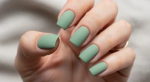 Matte Sage Green Nails
