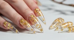Clear Stiletto Nails