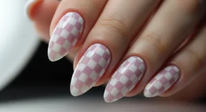 Pastel Checker Nails