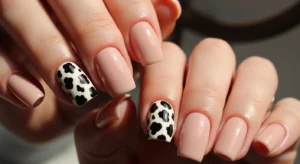Cow Print Accent Nail
