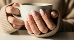 Sheer Milky White Nails