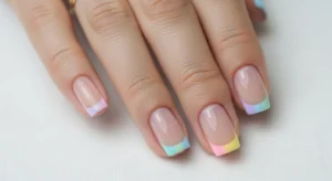 Rainbow French Tips