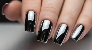 Chrome Square Nails