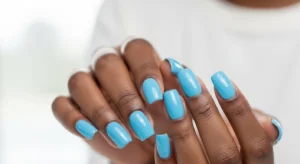 Sky Blue Nails