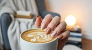 Latte Brown Nails