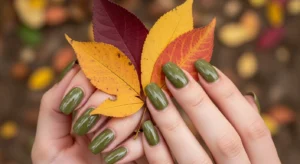 Olive Green Nails