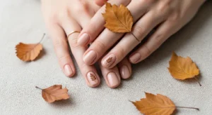 Minimal Leaf Detail Nails