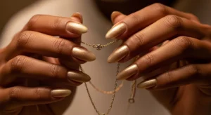 Pale Gold Nails