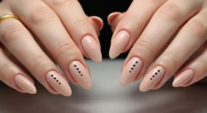 Almond nails with single accent detail minimalist nail idea