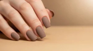 Matte Taupe Nails