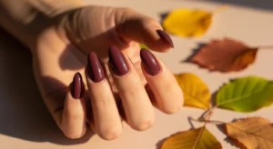 Muted Burgundy Nails