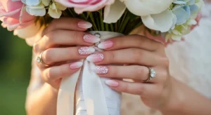 Pink & White Combo Nails
