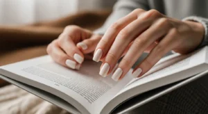 Creamy Off-White Nails