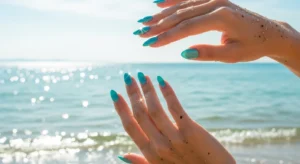 Ocean Blue Nails