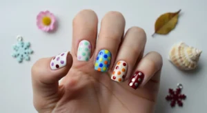 Seasonal Polka Dot Nails
