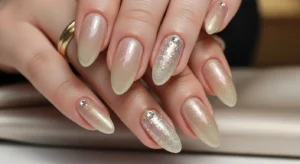 Champagne-Toned Nails for Soft Glam