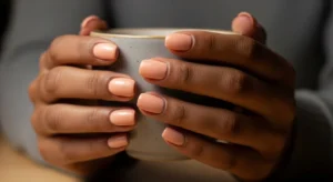 Pale Peach Nails