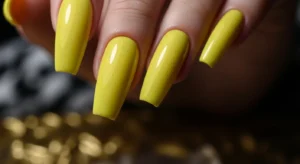 Long Yellow Statement Nails