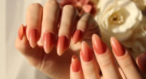 Burnt Peach Nails