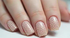 Polka Dot Nails with Negative Space