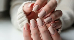 Short Square Glossy Nails