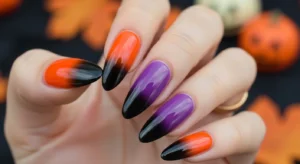 Halloween Gradient Nails: