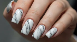 Marble Square Nails