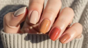 Soft Gradient Fall Nails