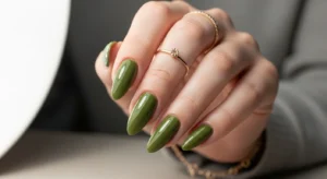 Olive Green Nails
