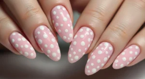 Matte Polka Dot Nails