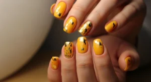 Yellow + Gold Nails