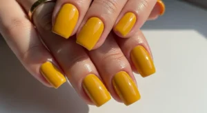 Bold Yellow Statement Nails