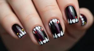 Blood Splatter Nails:
