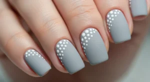 Half Polka Dot Nail Designs
