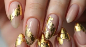 Gold Foil Nails