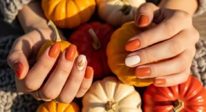 Soft Pumpkin Nails