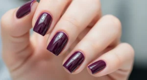 Deep Plum Nails