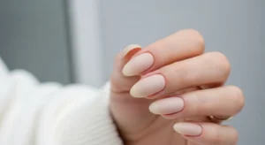 Matte Beige Nails