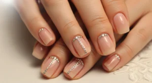 Rhinestone Accent Nails