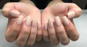 Accent nail idea simple Thanksgiving manicure