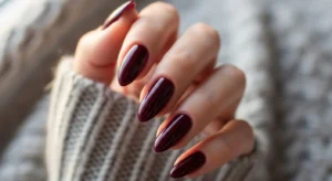 Deep Burgundy Nails